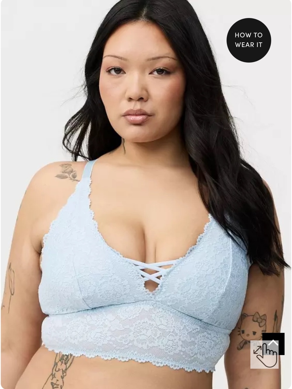 Torrid lightly lined XO lace bralette with adjustable straps in size 0 (12)